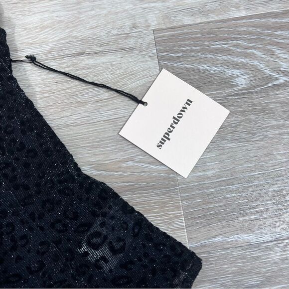 Nwt superdown black leopard bustier bodysuit Women’s Size XS - Picture 7 of 7